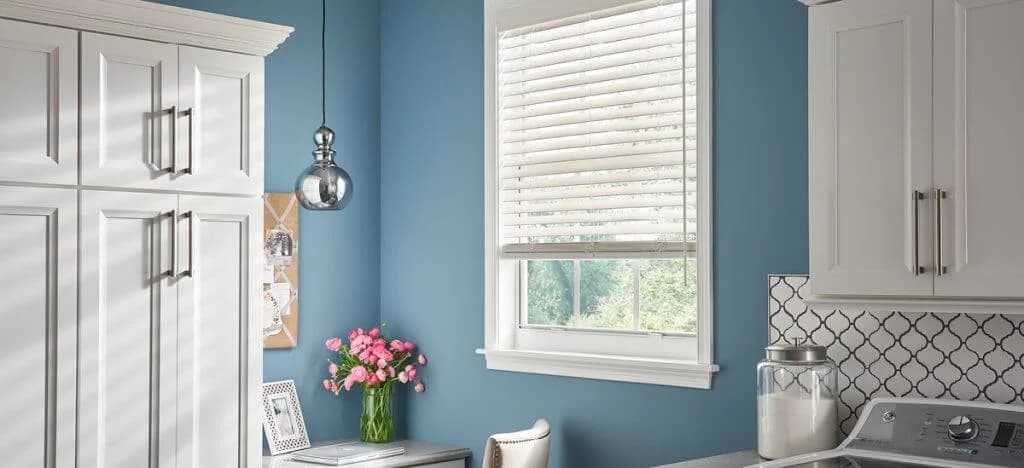 Kitchen Windows Faux Wood Blinds