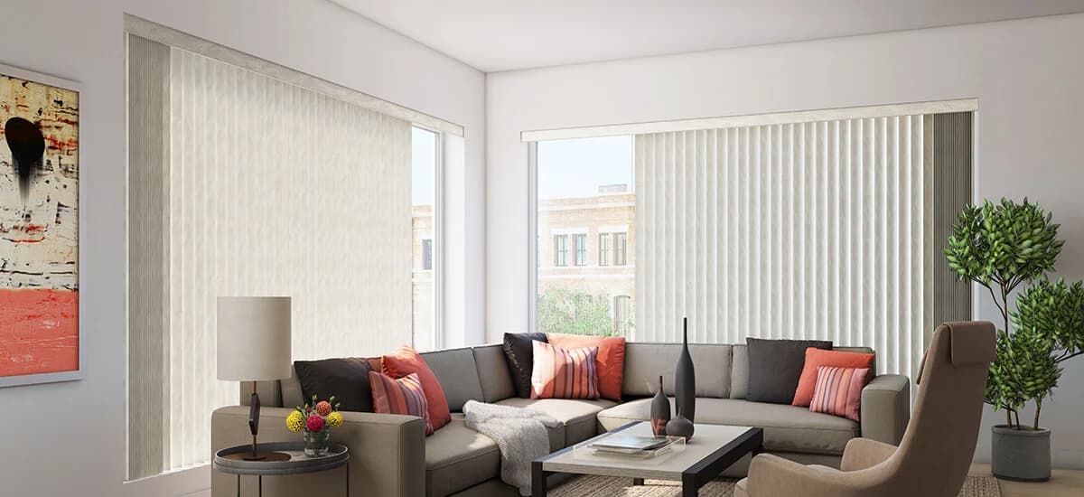 Office Windows Vertical Blinds