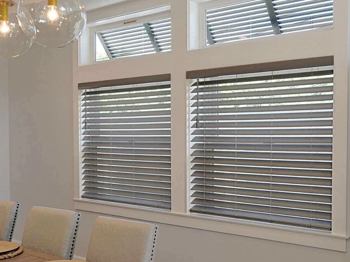 Living Room Wood Blinds