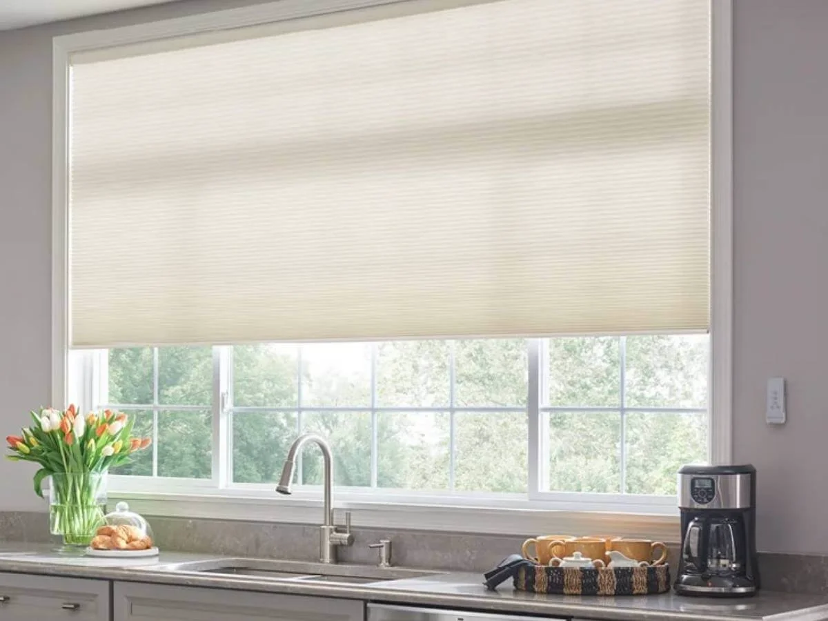 Gorgeous Master Bedroom Suite Cellular Shades in Overland Park