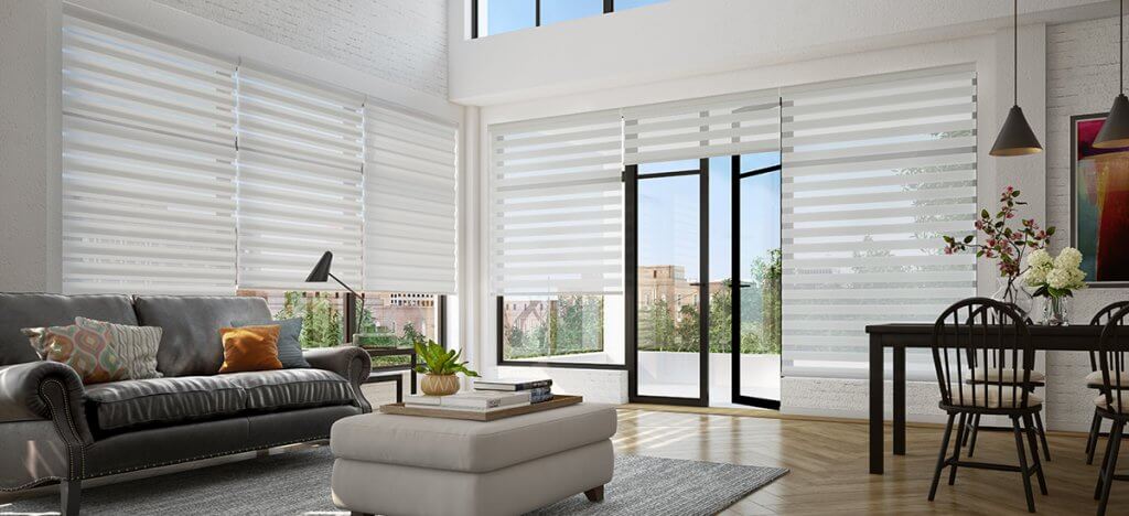 Living Room Smart Blinds