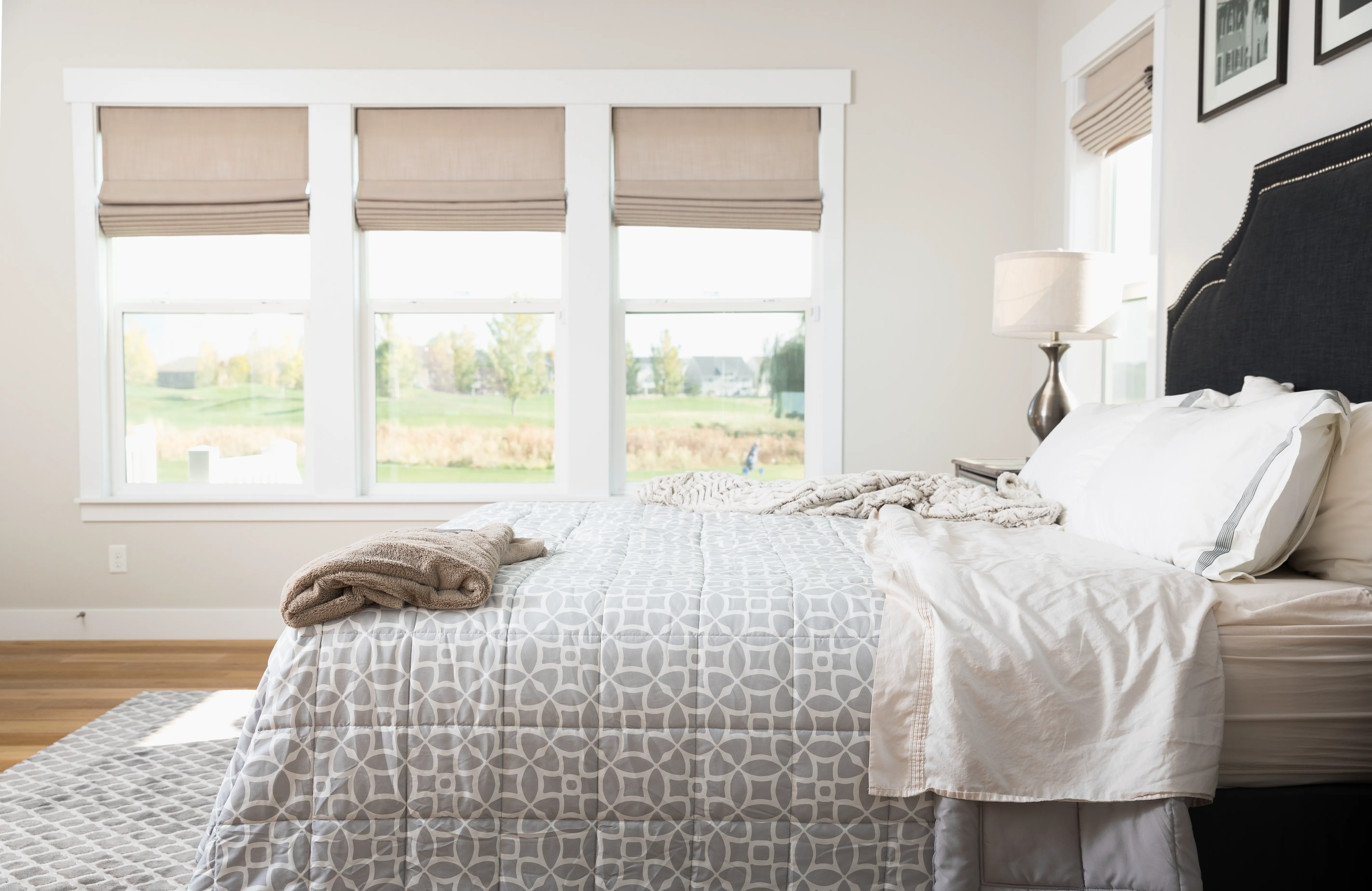Master Bedroom Suite Roman Shades