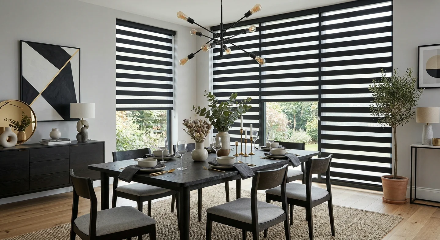 Dining Room Zebra Shades